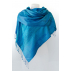 Foulard en soie - Bleu turquoise bicolore