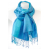 Foulard en soie - Bleu turquoise bicolore