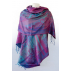 Foulard en soie - Turquoise et fushia