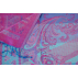 Foulard en soie - Turquoise et fushia
