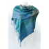 Foulard en soie - Bleu roi et turquoise