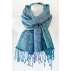 Foulard en soie - Bleu roi et turquoise