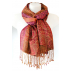 Foulard en soie - Rouge, bordeaux et marron