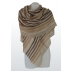 Foulard à rayures en cachemire et soie marron