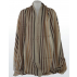 Foulard à rayures en cachemire et soie marron