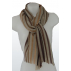 Foulard à rayures en cachemire et soie marron