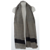 Foulard en cachemire et soie à rayures - Noir