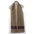 Foulard en cachemire et soie à rayures - Marron