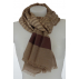 Foulard en cachemire et soie à rayures - Marron