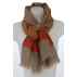 Foulard en cachemire et soie à rayures - Orange
