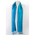 Écharpe en soie - Bleu turquoise bicolore