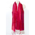 Écharpe en soie - Fushia et rouge