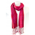 Écharpe en soie - Fushia et rouge