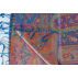 Écharpe en soie - Bleu roi et multiples couleurs