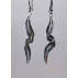 Boucles d'oreilles "Spirale" en argent foncé