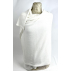 Echarpe blanc pure en jersey (tricoté) en cachemire naturel et éthique du Népal.