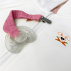 Attache Tétine en Coton Bio Teddy Rose