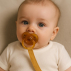 Attache Tétine en Coton Bio Teddy Honey