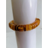 Bracelet en ambre cylindrique miel