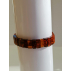 Bracelet de perles d'ambre rectangulaires cognac