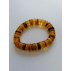 Bracelet en ambre cylindrique miel
