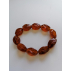 Bracelet aux perles d'ambre cognac à 4 facettes 