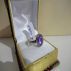 Bague en améthyste sur argent taille 56