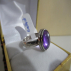 Bague en améthyste sur argent taille 56