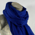 Étole, écharpe bleu roi en cachemire naturel et éthique du Népal 