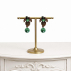 Petites boucles d’oreilles Brocéliande malachite