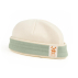 Bonnet de Naissance en Coton Bio Blanc et Vert