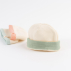 Bonnet de Naissance en Coton Bio Blanc et Vert