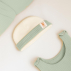 Bonnet de Naissance en Coton Bio Blanc et Vert