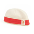 Bonnet de Naissance en Coton Bio Blanc et Fraise