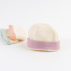 Bonnet de Naissance en Coton Bio Blanc et Rose