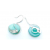 Boucles d’oreilles artisanales Jade argent 925