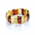 Bracelet manchette ambre multicolore