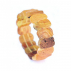 Bracelet manchette ambre jaune non poli