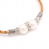 Bracelet artisanal en liège "2 perles"