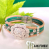 Bracelet en liège "Rosa Green"- Bracelet Femme Vegan
