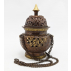 Encensoir / Brûle-encens Tibétain artisanal en cuivre et laiton pour les encens en Résine - M