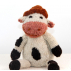 Marguerite la vache - peluche en laine filée à la main équitable