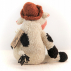 Marguerite la vache - peluche en laine filée à la main équitable