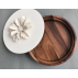 Boîte en bois avec fleur de palmier en céramique / 20 cm -  OKO XL 