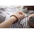 Box bracelet adulte et collier bébé - Ambre et pierres naturelles - Ambre Cognac / Lapis lazuli