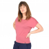 T-shirt femme manches courtes tombantes merinos rose