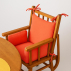 Coussin de Chaise Haute en Coton Bio Fraise