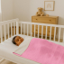 Couverture en Coton Bio Rex Blanc et Rose
