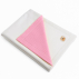 Couverture en Coton Bio Rex Blanc et Rose