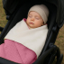 Couverture en Coton Bio Rex Blanc et Rose
